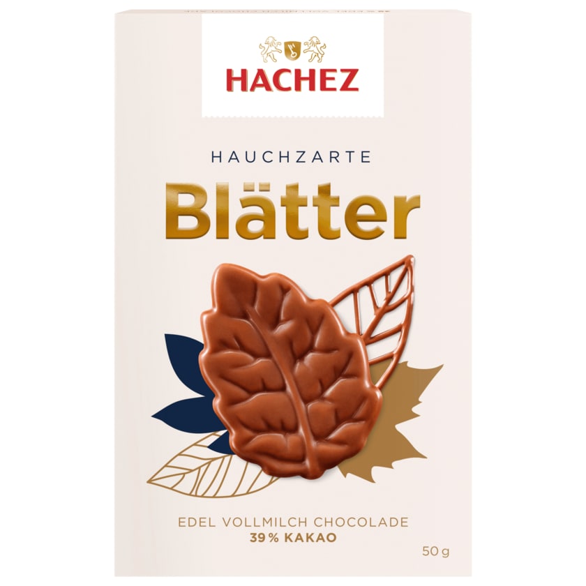 Hachez Hauchzarte Blätter Edel Vollmilch Chocolade 50g